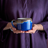 Bloomingville Ensemble de 4 mugs bleus Sheen - 82072527 Bloomingville Ensemble de 4 mugs bleus Sheen - 82072527