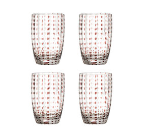 Bloomingville Bicchieri Brinley marroni set da 4 pezzi Bloomingville Bicchieri Brinley marroni set da 4 pezzi