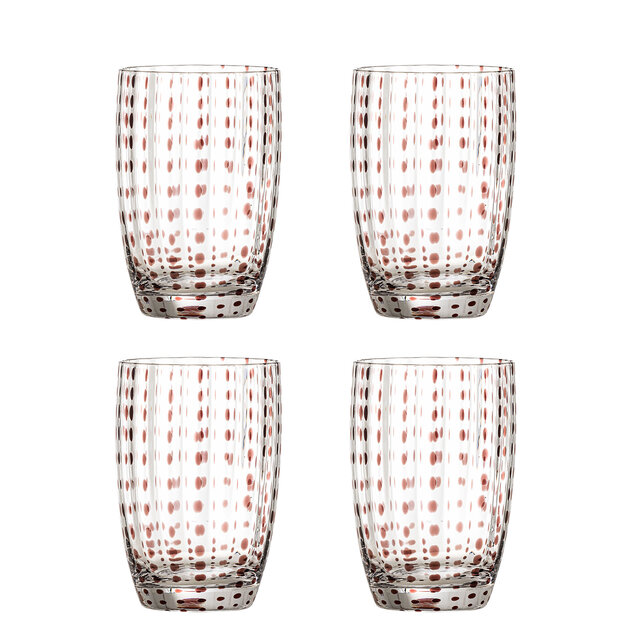 Bloomingville Brinley bicchieri marroni set 4 pezzi - 82072203