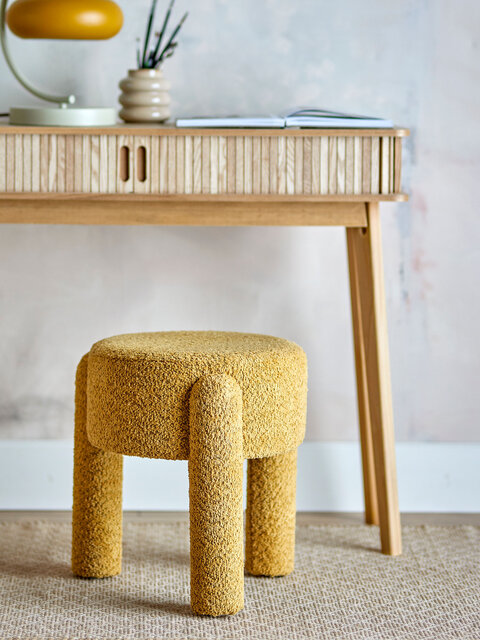 Bloomingville Tabouret Bruno jaune - 82065099 Bloomingville Tabouret Bruno jaune - 82065099