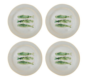 Bloomingville Platos Hadden verdes Ø27cm juego de 4 piezas Bloomingville Platos Hadden verdes Ø27cm juego de 4 piezas