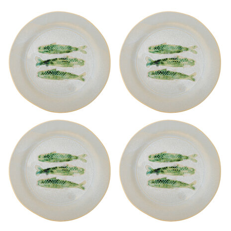Bloomingville Hadden plates green Ø27cm set of 4 pieces - 82072545 Bloomingville Hadden plates green Ø27cm set of 4 pieces - 82072545