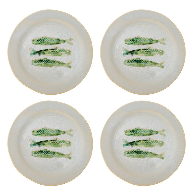 Bloomingville Hadden Teller grün Ø27cm 4er Set - 82072545