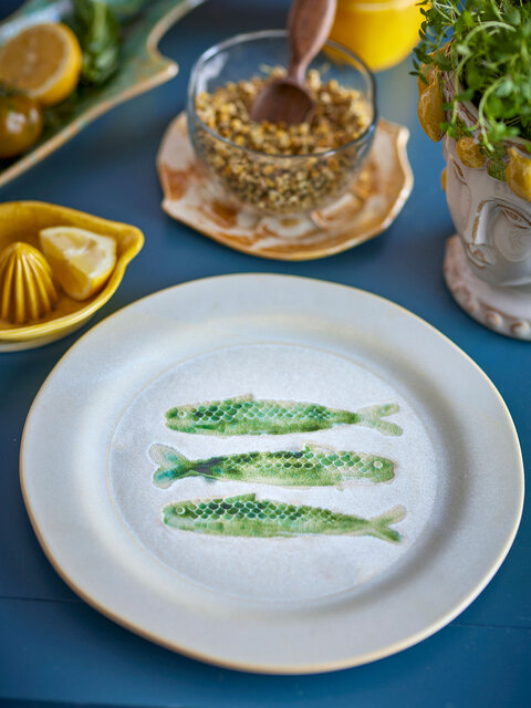 Bloomingville Hadden plates green Ø27cm set of 4 pieces - 82072545 Bloomingville Hadden plates green Ø27cm set of 4 pieces - 82072545