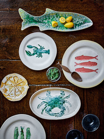 Bloomingville Hadden plates green Ø27cm set of 4 pieces - 82072545 Bloomingville Hadden plates green Ø27cm set of 4 pieces - 82072545