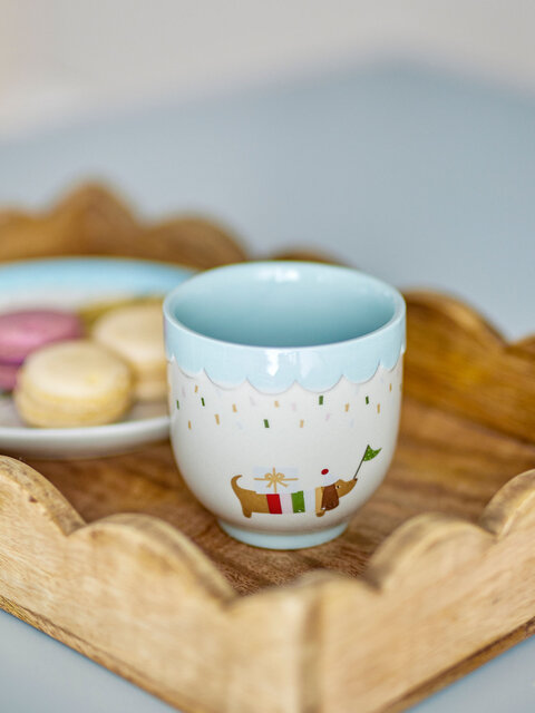 Bloomingville Mini Celebrate mokken blauw set van 6 stuks - 82063087