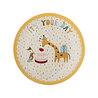 Bloomingville Mini Celebrate borden geel set van 6 stuks - 82072665 Bloomingville Mini Celebrate borden geel set van 6 stuks - 82072665