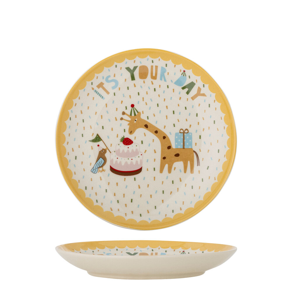 Bloomingville Mini Celebrate plates yellow set of 6 pieces - 82072665 Bloomingville Mini Celebrate plates yellow set of 6 pieces - 82072665