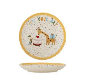 Bloomingville Mini Set di piatti Celebrate gialli da 6 pezzi Bloomingville Mini Set di piatti Celebrate gialli da 6 pezzi