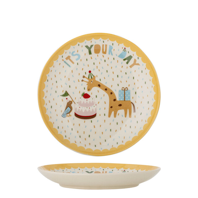 Bloomingville Mini Juego de 6 platos Celebrate amarillos - 82072665