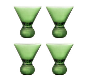 Bloomingville Corliss cocktail glasses green set of 4 pieces Bloomingville Corliss cocktail glasses green set of 4 pieces