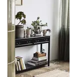 Nordal Moss console table with drawers - black