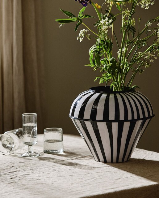 Nordal Vase Sipura noir/blanc - 8840
