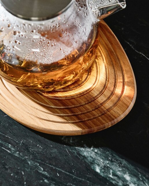 Nordal Enoki onderzetters naturel set van 6 stuks - 7180