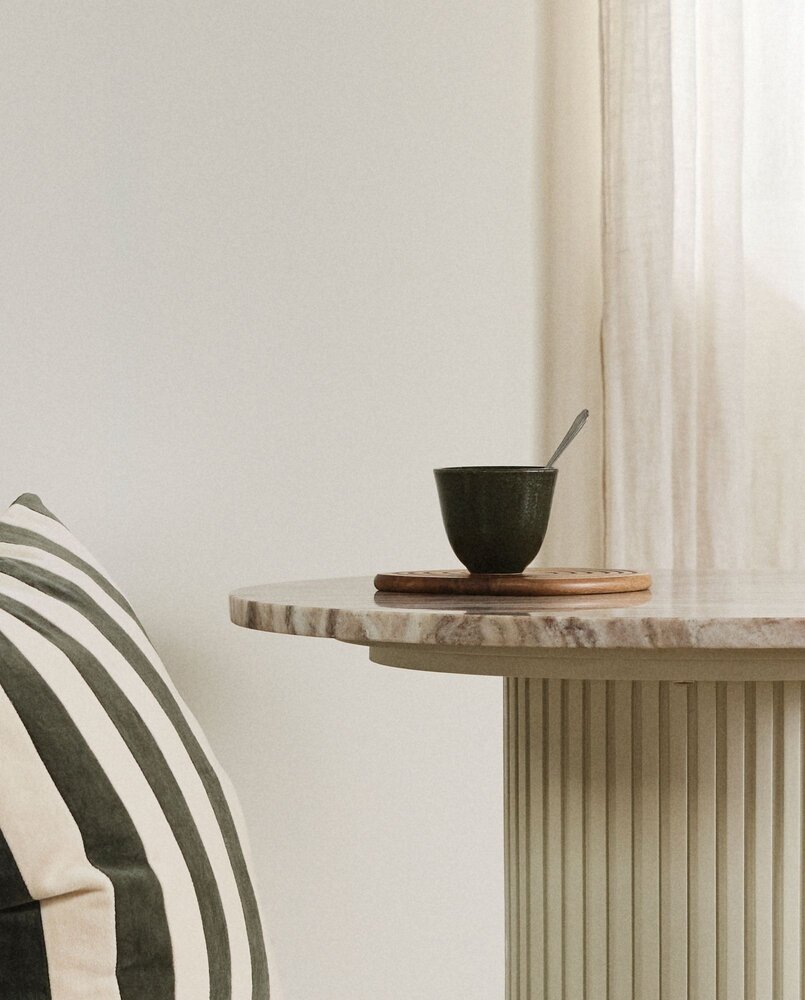 Nordal Enoki onderzetters naturel set van 6 stuks - 7180