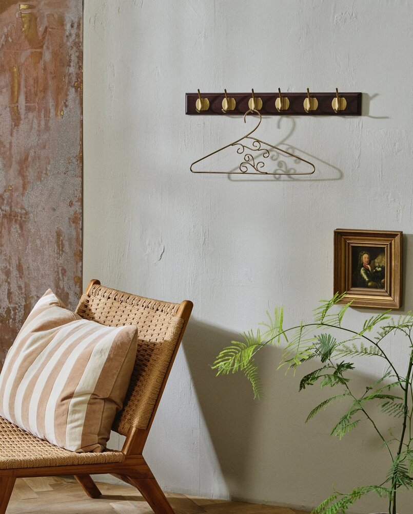 Nordal Edgy kapstok met 6 haken bruin - 4191