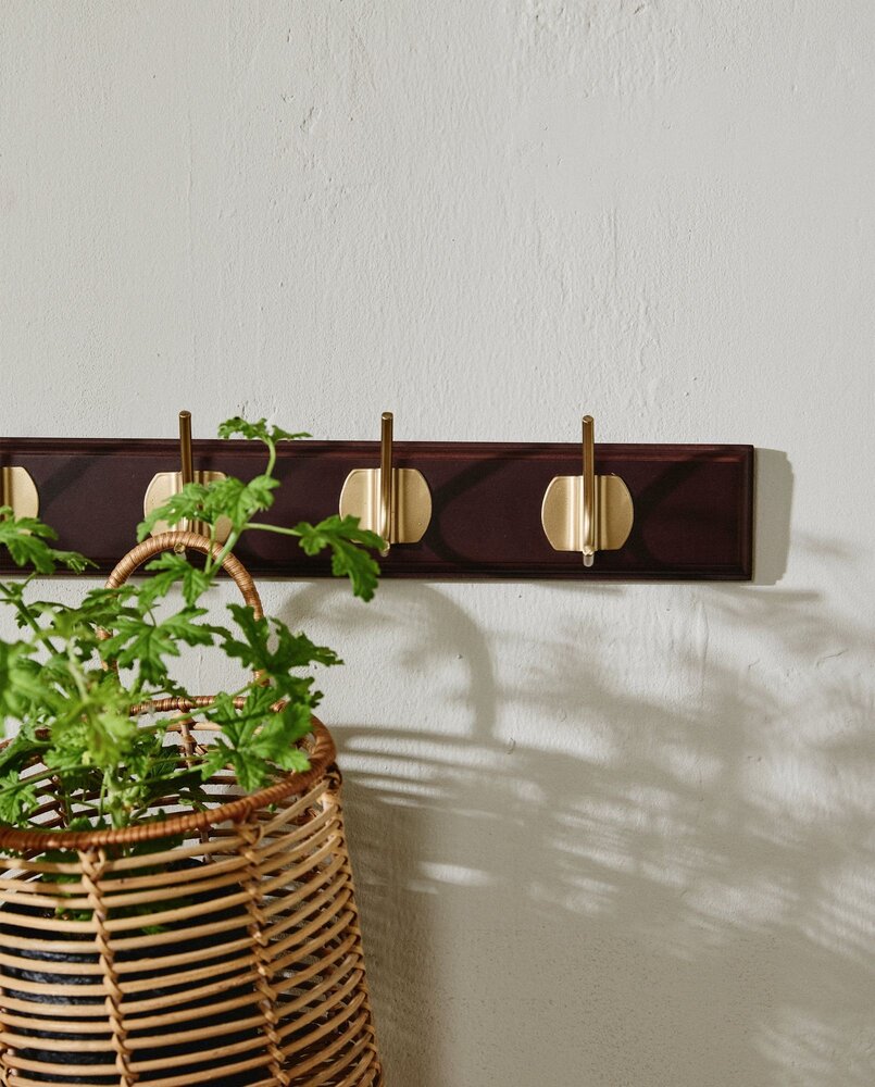 Nordal Edgy kapstok met 8 haken bruin - 4192