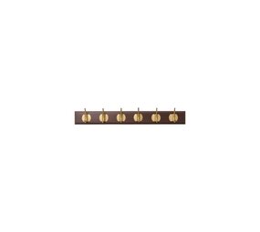 Nordal Edgy coat rack with 6 hooks brown