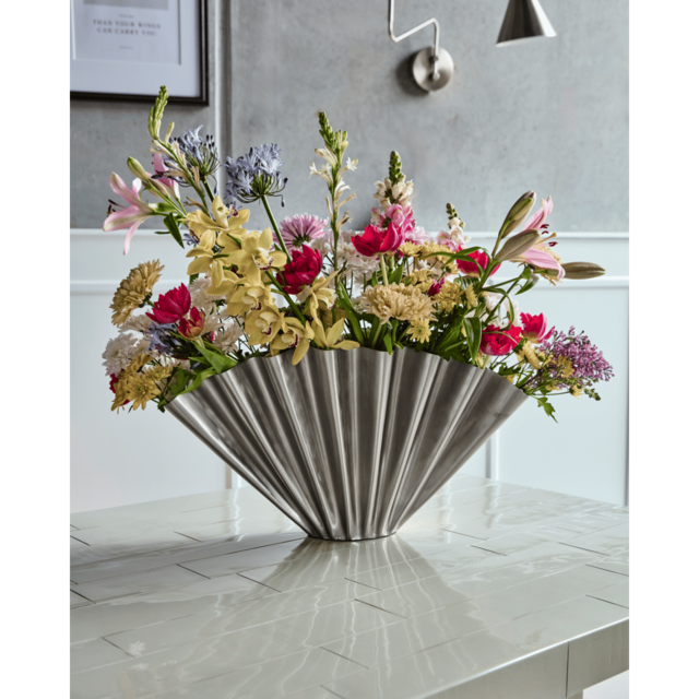 House Doctor Flood Vase gebürstetes Silber - 900000761