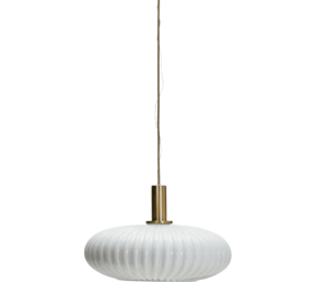 House Doctor Lampada a sospensione Fort in ottone/bianco sporco House Doctor Lampada a sospensione Fort in ottone/bianco sporco