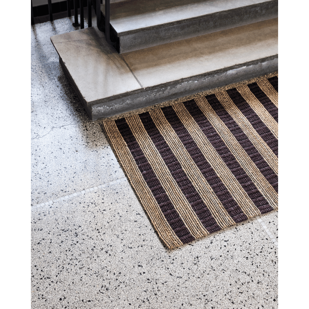 House Doctor Block vloerkleed bruin/naturel - 900000168 House Doctor Block vloerkleed bruin/naturel - 900000168