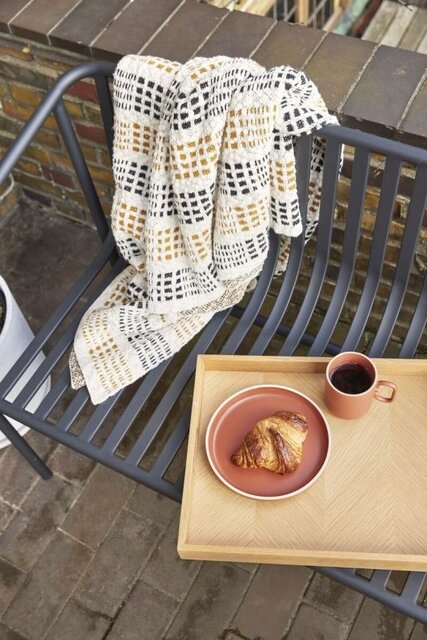 Hubsch Villa udendørs bænk sort - 142001 Hubsch Villa udendørs bænk sort - 142001