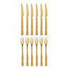 Bloomingville Ollin bestek set goud set van 12 stuks - 82061773 Bloomingville Ollin bestek set goud set van 12 stuks - 82061773