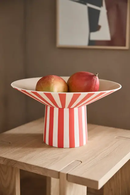 OYOY Toppu centerpiece schaal high rood - L301536