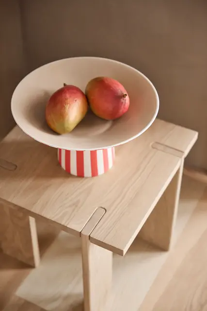 OYOY Toppu centerpiece schaal high rood - L301536