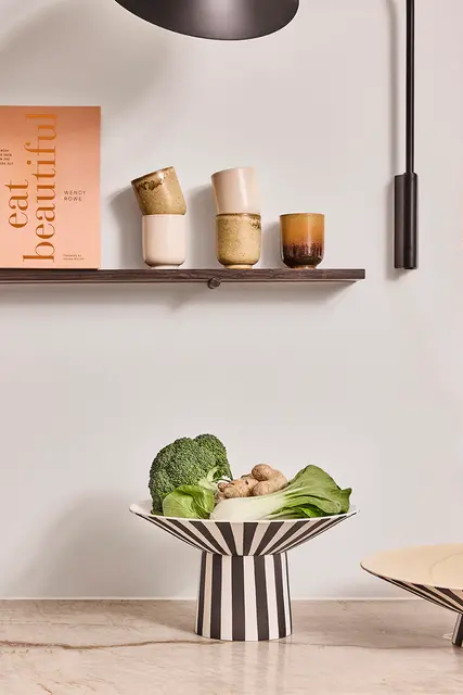 OYOY Toppu centerpiece schaal high zwart - L301534