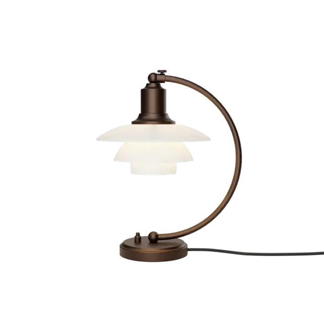 Louis Poulsen PH 2/2 Luna tafellamp aged brass opal - 5744172150