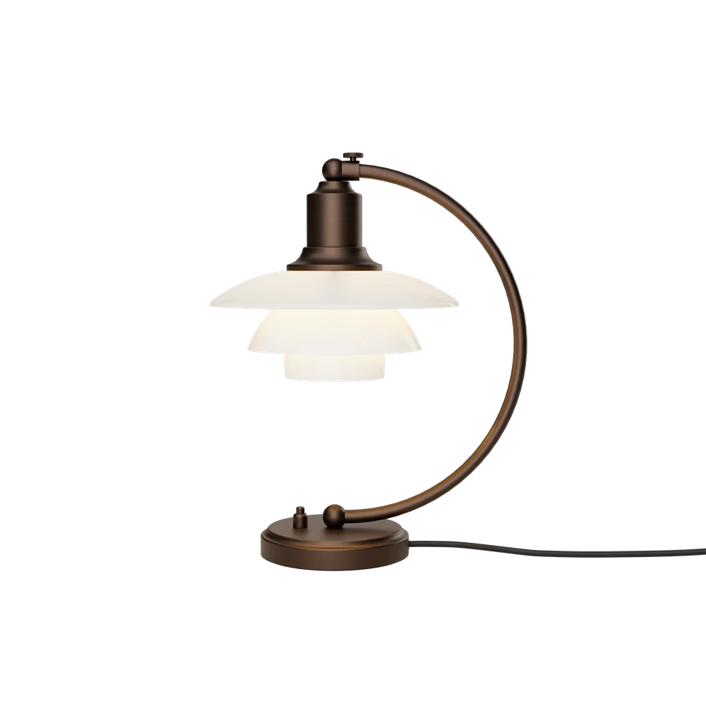 Louis Poulsen PH 2/2 Luna tafellamp aged brass opal - 5744172150