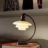 Louis Poulsen PH 2/2 Luna bordlampe i ældet messing opal - 5744172150 Louis Poulsen PH 2/2 Luna bordlampe i ældet messing opal - 5744172150