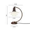 Louis Poulsen Lampe de table PH 2/2 Luna en laiton vieilli opalin - 5744172150 Louis Poulsen Lampe de table PH 2/2 Luna en laiton vieilli opalin - 5744172150