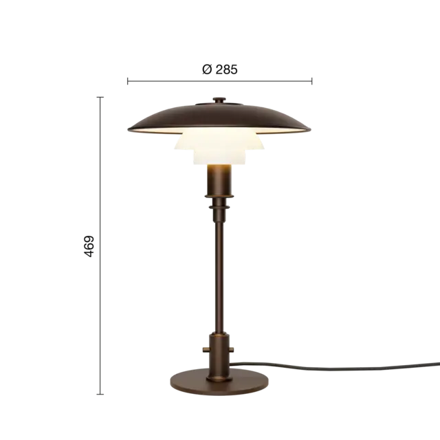 Louis Poulsen PH 3/2 tafellamp aged brass opal - 5744165617
