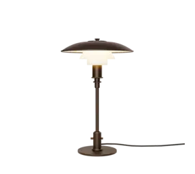 Louis Poulsen PH 3/2 bordlampe i ældet messing opal Louis Poulsen PH 3/2 bordlampe i ældet messing opal