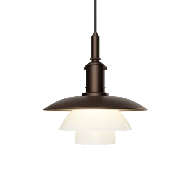 Louis Poulsen PH 3/3 hanging lamp aged brass opal - 5741115806