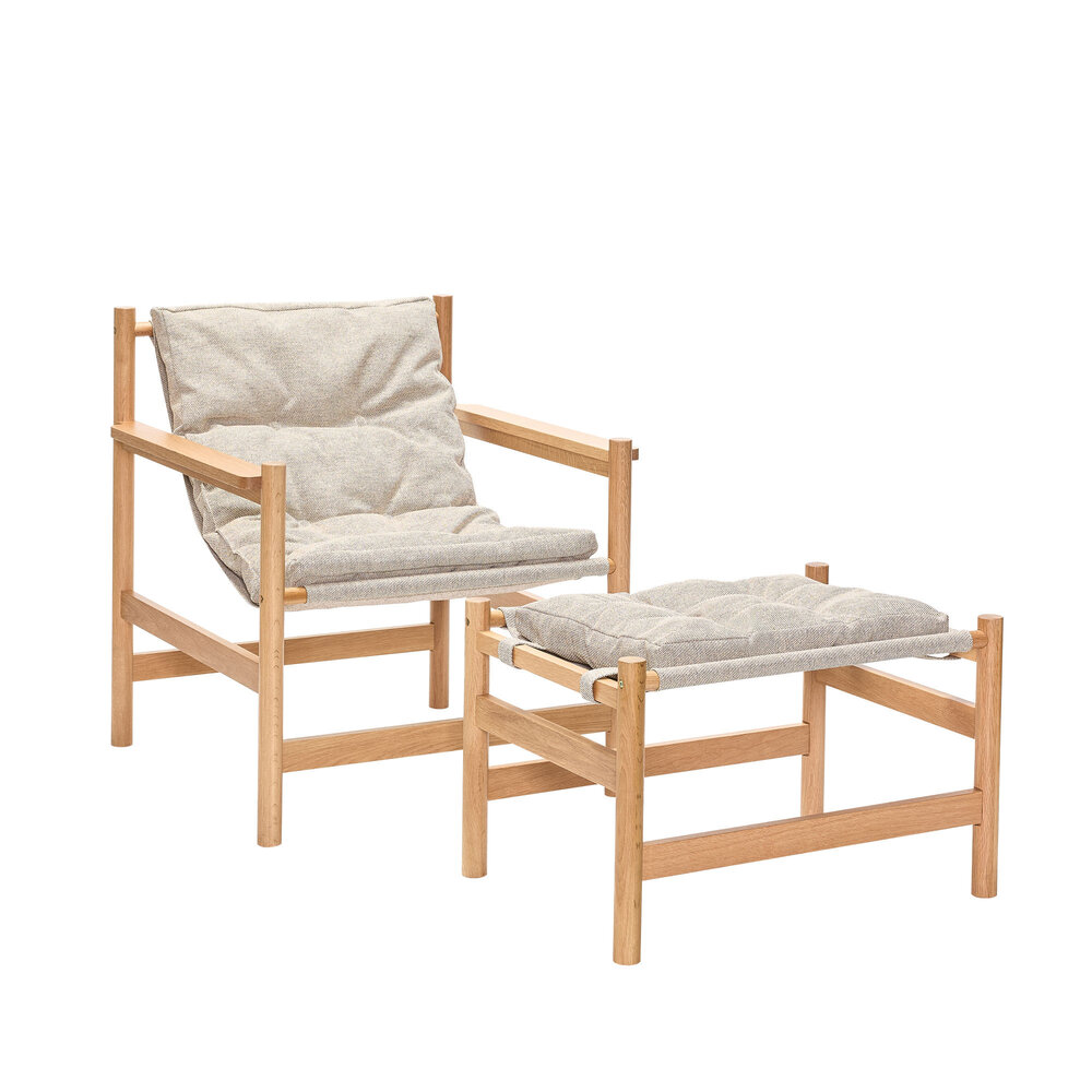 Hubsch Chaise Heritage avec repose-pieds - 422007 Hubsch Chaise Heritage avec repose-pieds - 422007