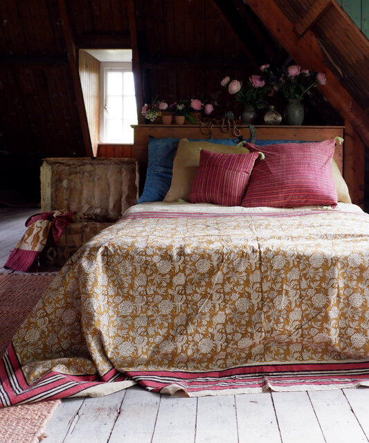 Doing Goods Botanisk dobbel pledd i tote bag - 1.40.30.078.008.5