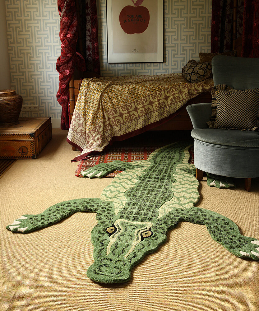 Doing Goods Coolio Tapis crocodile XL - 1.45.10.060.060.6 Doing Goods Coolio Tapis crocodile XL - 1.45.10.060.060.6