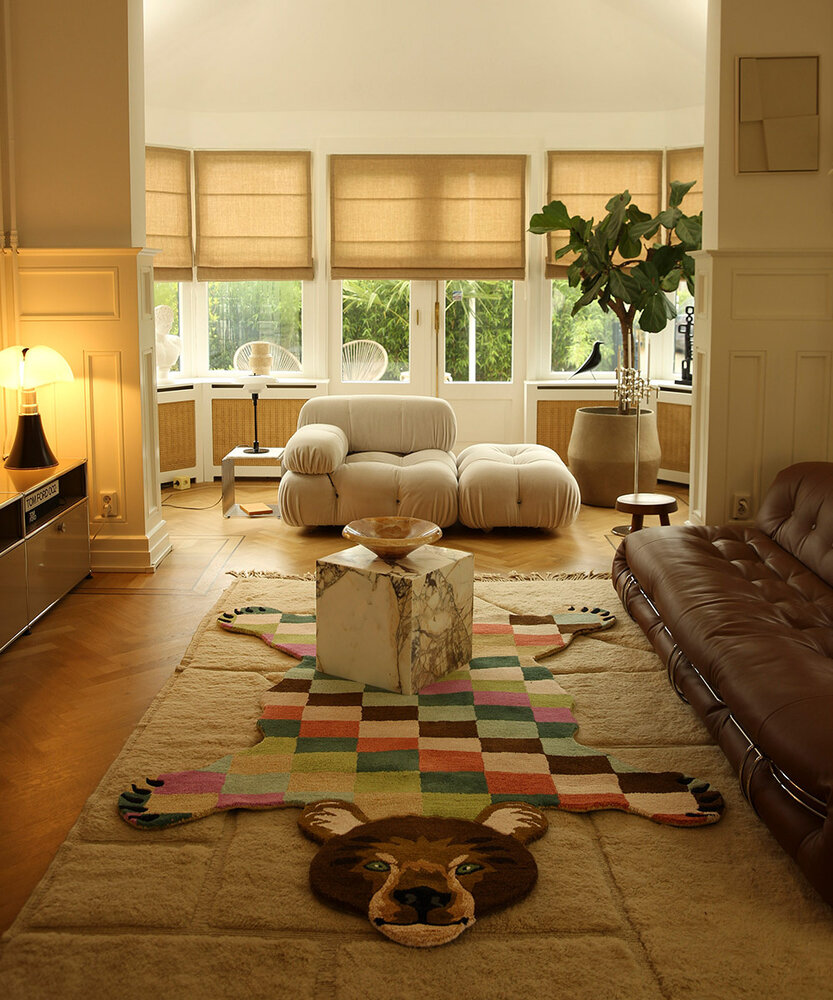 Doing Goods Archie check bear rug XL - 5703100000