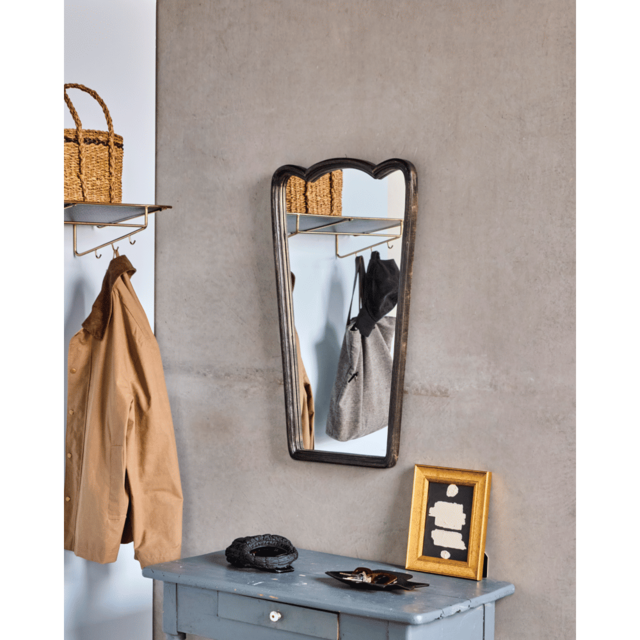 House Doctor Jamp spiegel zwart 90x52cm - 900000336