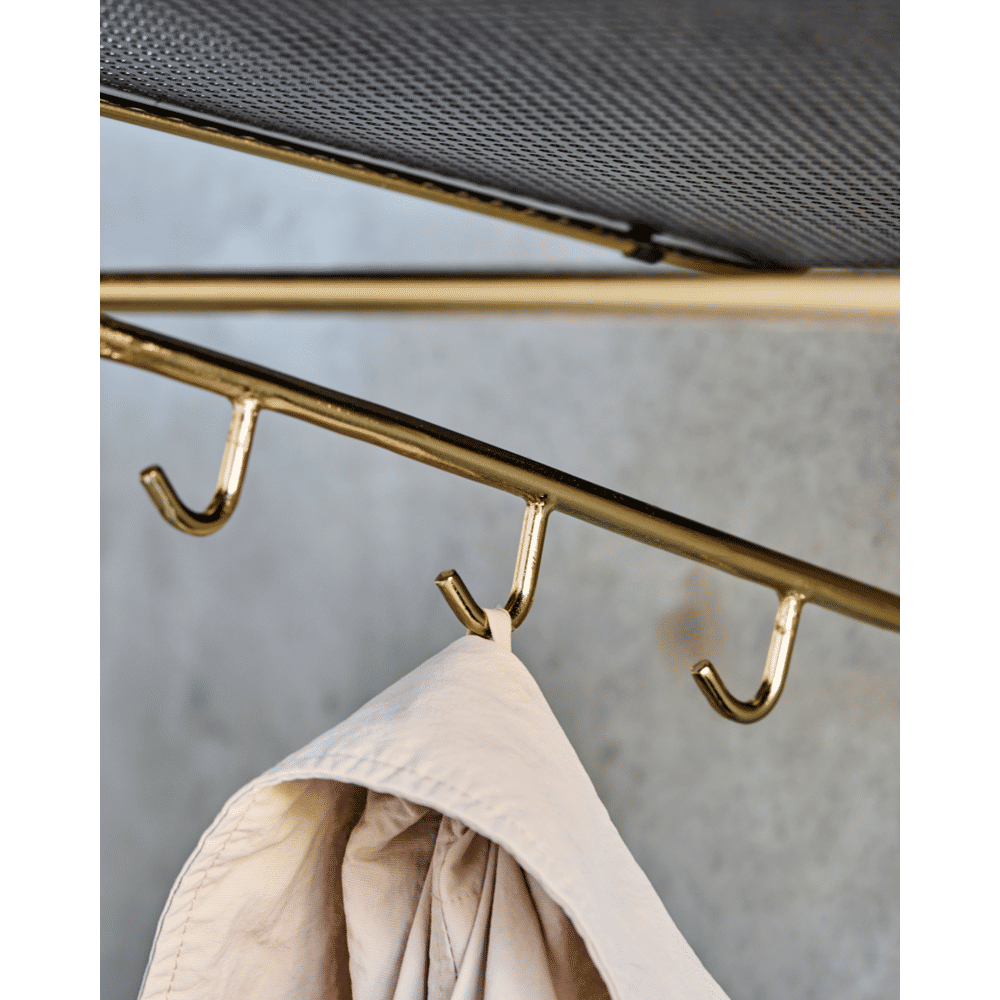 House Doctor Wally wandplank antiek messing/zwart - 900000268