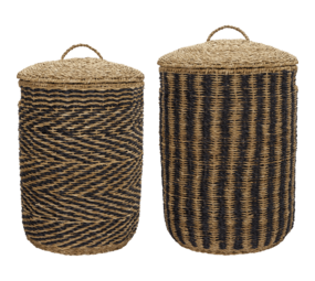 House Doctor Cesto baskets natural/black House Doctor Cesto baskets natural/black