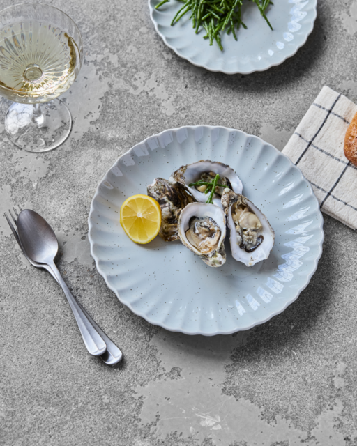 House Doctor Scallop Speiseteller, hellblau, 6er-Set - 267710016 House Doctor Scallop Speiseteller, hellblau, 6er-Set - 267710016