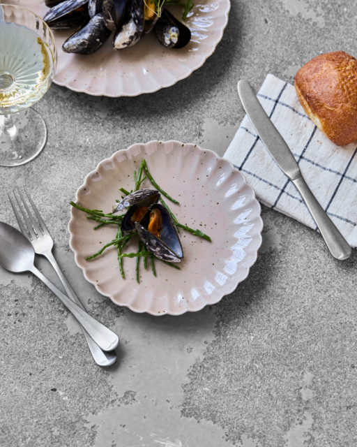 House Doctor Scallop lunchborden roze set van 6 stuks - 900000236 House Doctor Scallop lunchborden roze set van 6 stuks - 900000236