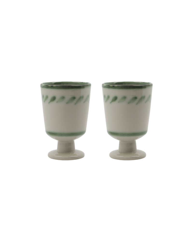 House Doctor Diva mokken gebroken wit/groen set van 4 stuks - 900000469 House Doctor Diva mokken gebroken wit/groen set van 4 stuks - 900000469