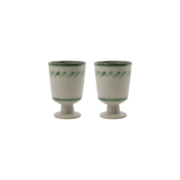 House Doctor Diva mokken gebroken wit/groen set van 4 stuks - 900000469 House Doctor Diva mokken gebroken wit/groen set van 4 stuks - 900000469
