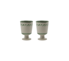 House Doctor Lot de 4 mugs Diva blanc cassé/vert House Doctor Lot de 4 mugs Diva blanc cassé/vert