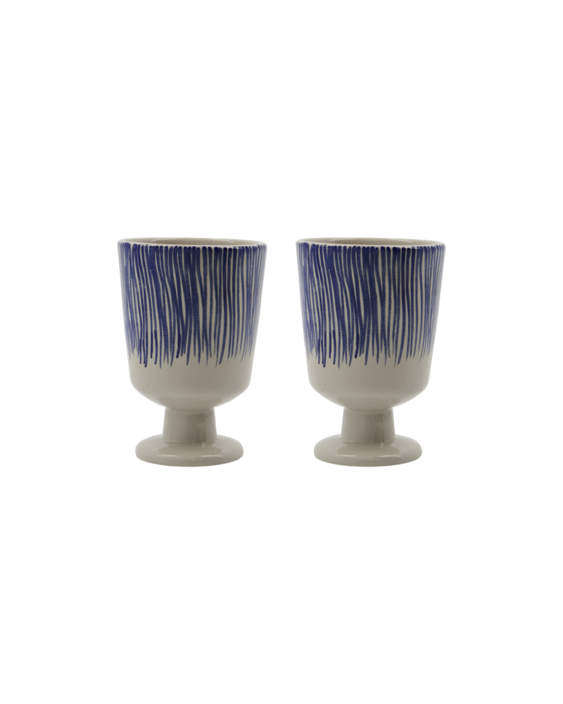 House Doctor Diva mokken gebroken wit/blauw set van 4 stuks - 5707644921894 House Doctor Diva mokken gebroken wit/blauw set van 4 stuks - 5707644921894